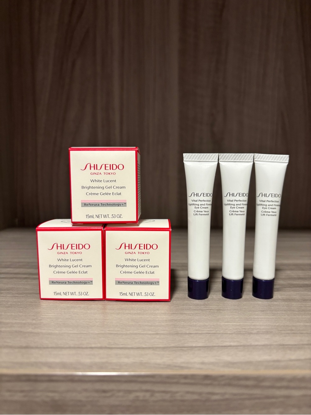 Shiseido White Lucent Brightening cream 45ml & Vital Perfection Eye Cream 15ml